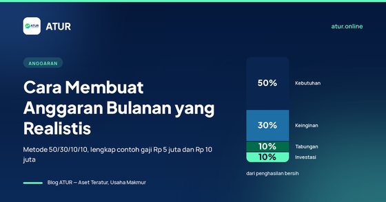 Sampul artikel: Cara Membuat Anggaran Bulanan yang Realistis